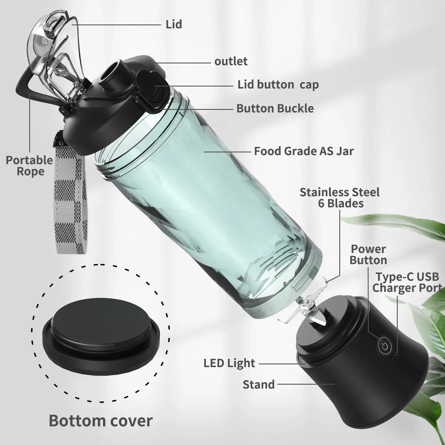 Portable & Rechargeable Smoothie Blender